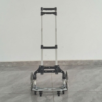 Chariot d'escalier pliable en aluminium léger avec poignée télescopique pour le transport de marchandises