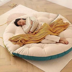 Cómodo Sillón Puff Redondo con Diseño Acolchado Extra Suave para Sala de Estar, Asiento de Piso para Niños y Adultos, Color Beige - Product Image 4