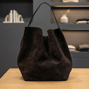 Pochette élégante en cuir véritable BS International pour femme, fermeture éclair, imperméable, légère, grande capacité 3L+, amovible - Product Image 5