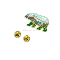 Broche en émail souple motif Élan, Souvenir de Yellowstone, Plaqué argent, Article de collection, Vente directe usine, Idéal comme cadeau de voyage