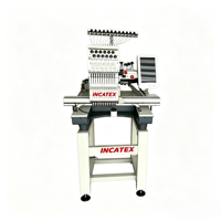 Nouvelle machine à broder informatisée à tête unique 15 aiguilles, multifonction, pour broderie plate sur vêtements, sacs, logos et écussons
