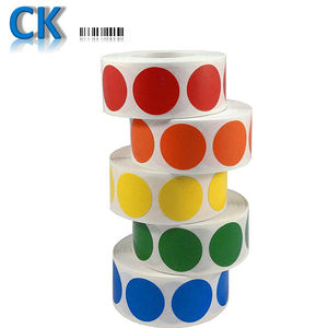 Coditeck Nieuwe Private Kleur Thermische Ronde Dot 1000 Stuks Papier Zelfklevende Barcode Printer Label Sticker Roller 50Mm/2Inch - Product Image 1