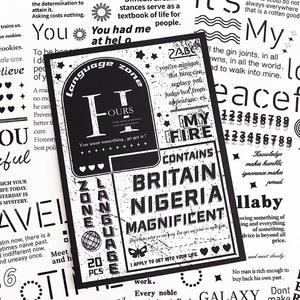 Paquete de 20 Hojas de Pegatinas Autoadhesivas para Cuaderno Speech Zone, Pegatinas de Película Cortada en Inglés - Product Image 3