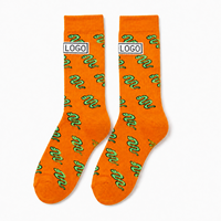 Chaussettes amusantes et personnalisées anti-bactériennes OEM ODM avec logo imprimé sur le dessous pour hommes et femmes, style streetwear décontracté et tendance