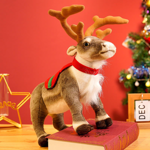 QF Christmas Elk Plush <b>Toy</b> Super Soft PP Cotton Filled 31cm-50cm <b>Stuffed</b> Animal - Product Image 3