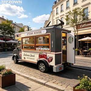 Camion de restauration électrique sur mesure en acier inoxydable, chariot mobile pour snacks, café, barbecue, boissons et vente au détail - Product Image 1
