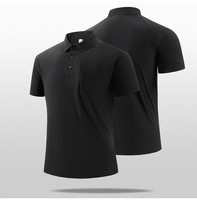 T-shirt décontracté solide d'été pour hommes T-shirt polo court à col rabattu en soie de glace à séchage rapide T-shirt de sport T-shirt polo pour hommes