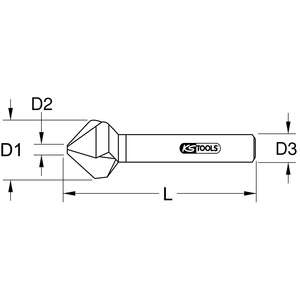 KS <b>TOOLS</b> HSS Co 5 Cone and <b>deburrer</b>, 90°,6mm - Product Image 2