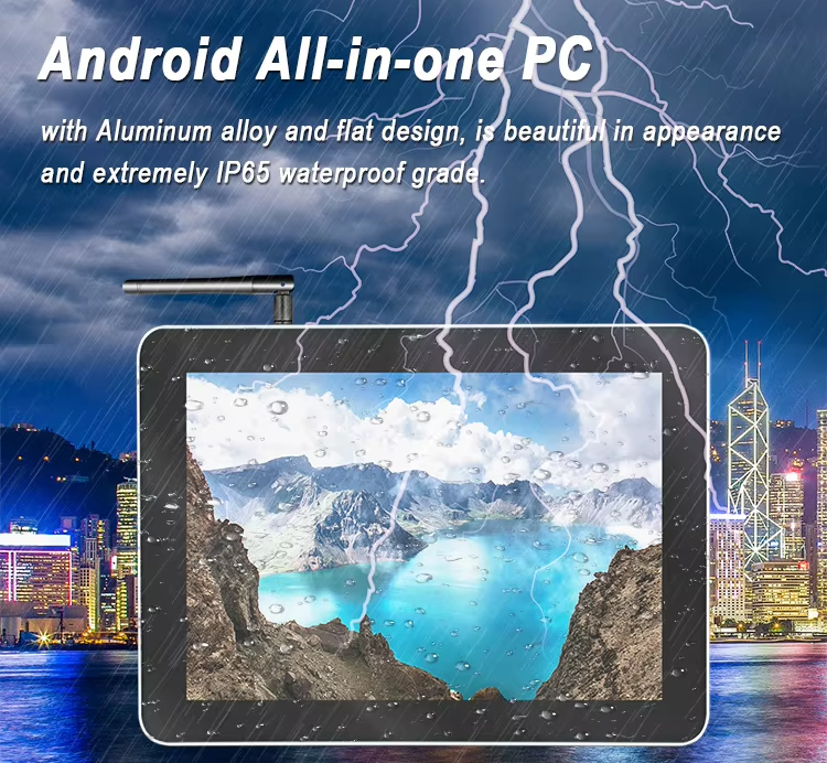 9.7" Android Industrial All-in-One Touchscreen PC Fanless Waterproof 2GB/4GB/8GB RAM 8GB EMMC Storage for Factory Automation