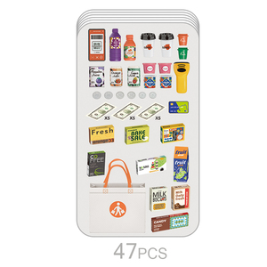 GIVELONG Juego de Juguetes de Plástico Multifuncional 2 en 1 para Niños, Juego de Imitación de Supermercado con <span class=keywords><strong>Caja</strong></span> <span class=keywords><strong>Registradora</strong></span> para Niños - Product Image 2