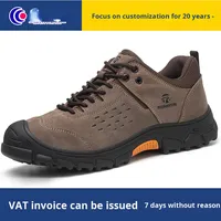 Zapatos de Seguridad de Corte Bajo SAIAN JLD-65, Suela de Goma, Entresuela de Fibra de Aramida, Puntera de Acero, Piel de Vacuno, Soldadura, Anti-Aplastamiento, Anti-Pinchazos