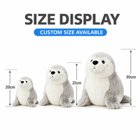 Peluche personnalisée en forme de phoque, fabriquée directement en usine à partir de vos croquis, poupée de personnage en peluche OEM/ODM pour marques IP originales