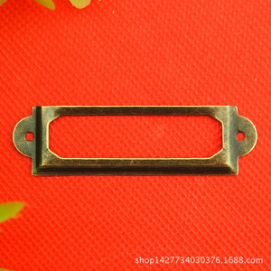 Etiqueta para cajones de 60 mm, rectangular, de hierro fundido, tipo insertable con perno, para organizar cajones, almacenamiento, organizador de oficina - Product Image 3