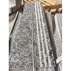 BFP Đá Nhà Máy Tự Nhiên Sóng Đá Granite Trắng Đối Với Đen Cầu Thang Bước