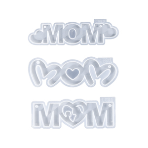 LEQU Happy And Fun Mother's Day MOM Wall Door Sign Silicone <b>Mold</b> 3 Designs Reusable Hanging Decor Resin <b>Mold</b> for Home Gifts - Product Image 1