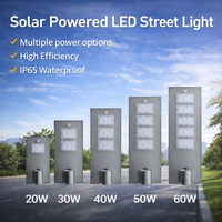 Lampadaire solaire LED IP66 avec batterie Lifepo4, construction en aluminium, garantie 5 ans, 13000 lumens, certifié CE