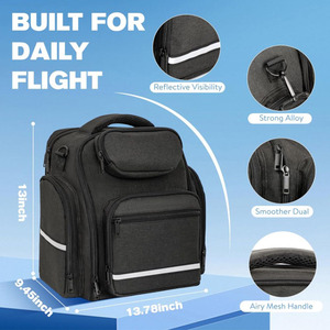 Sac à dos professionnel pour pilote avec rangements multi-compartiments, sac de voyage durable pour équipement d'aviation et organiseur d'identités - Product Image 2