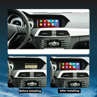 Écran radio GPS de voiture Android 13 de 8,8 pouces, Carplay, système multimédia stéréo pour Mercedes C W204 2011-2014