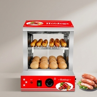 Chauffe-encourages à hot-dogs électrique commercial de comptoir, équipement de restauration, petite vitrine de présentation