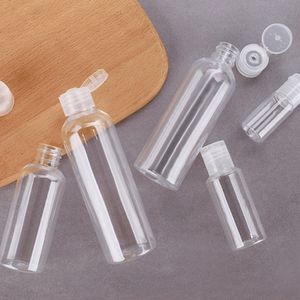 Venta al por Mayor de Botellas Cosméticas Transparentes de PET de 30/50/100 ml con Elegante Tapa Abatible Blanca, Suministro al por Mayor - Product Image 5