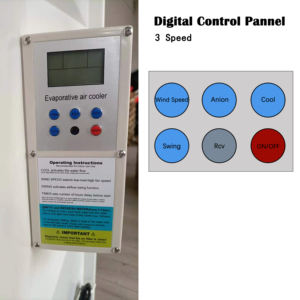 HHB-180 Không Khí Di Động Mát Màu Xanh Lá Cây Hệ Thống Làm Mát Không Làm Lạnh Thấp Điện Sử Dụng Số Lượng Lớn Giảm Giá Bay Hơi Làm Mát Động Cơ - Product Image 3