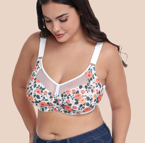Sujetador estampado sin aros para senos grandes, sujetador de talla grande para mujer, sexy, copas B C D E F G H - Product Image 2
