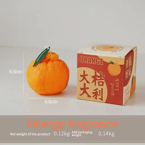 Vela Votiva de Parafina Naranja Ecológica Hecha a Mano, Creativa y Personalizable, Simulación para Ambiente Festivo de Diwali y Navidad - Product Image 5