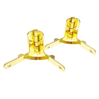 Charnière quadrant à petite boîte en métal doré et laiton massif pour boîte à bijoux en bois
