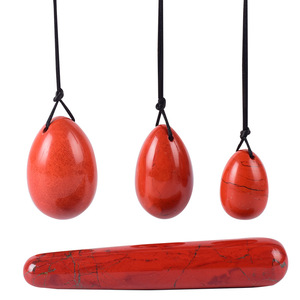 Œufs de jaspe rouge de Chine, œufs de cristal, plug <span class=keywords><strong>anal</strong></span> pour femme, ensemble de jade et d'agate - Product Image 3