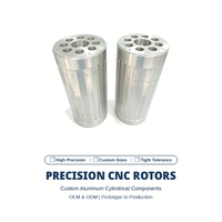 Rotors usinés CNC en aluminium 6061 T6, pièces de moteur cylindriques coniques sur mesure pour machines industrielles