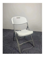 Chaise pliante portable Potluck de jardin extérieur blanc de haute qualité en gros