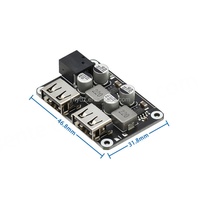 Placa de Desarrollo de Reducción de Voltaje para Carga Rápida Dual USB 6-30V12V24V a QC3.0 HWFCP para Carga de Teléfonos en el Coche