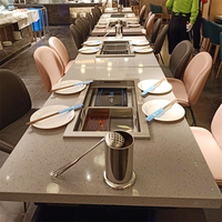 Mesa Comercial China para Hot Pot y Barbacoa sin Humo con Certificación CE