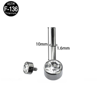 Bijou de piercing au nombril en titane 14g à filetage interne avec double bijou