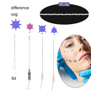 ไหมยกกระชับหน้าแบบเกาหลี Ultra V <span class=keywords><strong>Face</strong></span> Hilos Cog Threads ยกกระชับหน้าอก ปลายทู่ ขนาด 18g 100 มม. ไหม <span class=keywords><strong>PDO</strong></span> 4D - Product Image 1