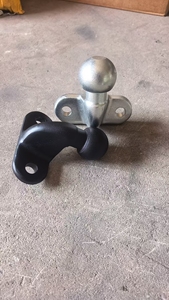 Boule <span class=keywords><strong>d</strong></span>'<span class=keywords><strong>attelage</strong></span> forgée noire et argentée de 50 mm, robuste, haute résistance, antirouille, pour remorques, camping-cars et caravanes - Product Image 2
