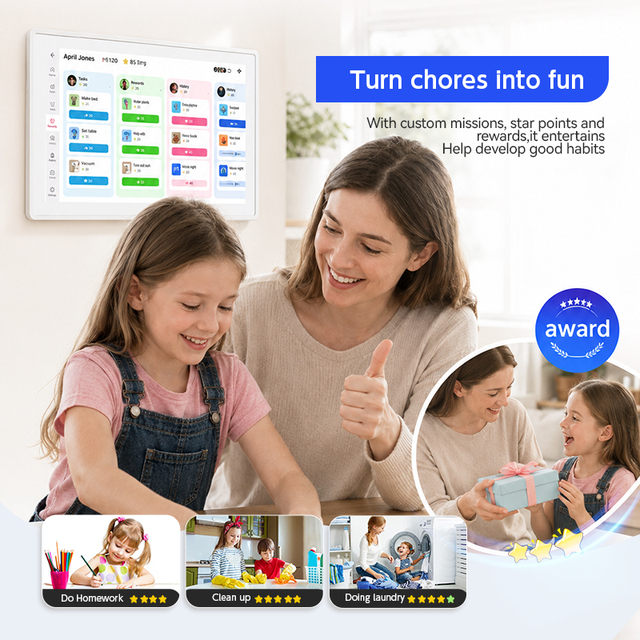Veideo Wifi Cloud Picture Frame 10" 1080P Ips Touch Screen Digital Photo Frame With App Type C Frameo System & Calendar Sync