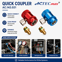 Coupleur rapide ACTECmax R-134a 1/4SAE ou M14X1.5 femelle et mâle, coupleur rapide AC.142.021, pièces de climatisation automobile pour climatiseur