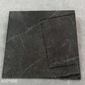 Piastrelle in Ceramica 800x800mm Effetto <span class=keywords><strong>Terrazzo</strong></span> Grigio Scuro, Antiscivolo, per Pavimenti e Pareti Interne, Ideali per Hotel e Ville - Product Image 1