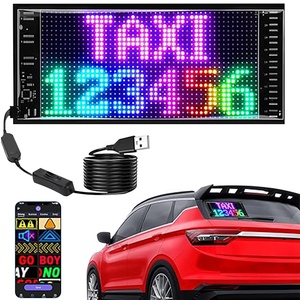 Paneles de visualización <span class=keywords><strong>LED</strong></span> flexibles RGB impermeables Diy de transmisión inalámbrica para ventana trasera - Product Image 3