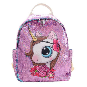 Glitter HA CONDOTTO LA lampada occhi Unicorn Design Paillettes Zaino del Sacchetto Bling Per Le Ragazze - Product Image 1