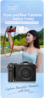 Cámara Profesional Alibaba 8K sin Espejo con Video de Alta Definición y Sensor CCD, Admite Espejo Frontal y Trasero para Selfies