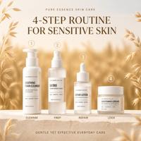 Coffret de Soins à l'Avoine pour Femmes à Peau Sensible avec Kit Facial Apaisant, Hydratant et Réparateur Prébiotique, Soin du Microbiome, Essence et Crème