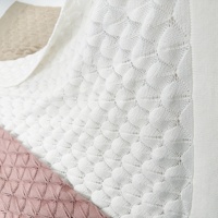 Couverture en coton à motif coquillage pour nouveau-né, couverture tricotée pour bébé, couverture d'été pour la crèche