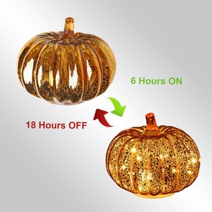 Nuova Decorazione <span class=keywords><strong>Halloween</strong></span>: <span class=keywords><strong>Zucca</strong></span> <span class=keywords><strong>di</strong></span> Vetro 7,7 Pollici con LED Colorati, 3 Misure, Funzionamento a 3 Batterie AAA - Product Image 6
