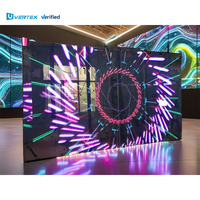 Écran transparent invisible holographique personnalisé monté sur verre lecteur vidéo 3d écran de film d'affichage LED pour la publicité en magasin