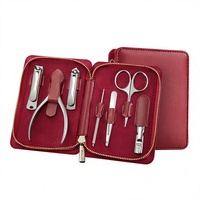 Kit de manucure et pédicure de luxe en acier inoxydable 7 pièces, ensemble de coupe-ongles portable et durable, outils de soin pour la maison et le salon