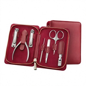 Luxury Stainless Steel 7 Piece Manicure <b>Pedicure</b> Kit Nail Clipper Set Portable Durable Home Salon Grooming <b>Tools</b> - Product Image 3
