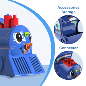 Niedlicher Cartoon Blauer Zug-Inhalator für Kinder mit Hocheffizienz-Feinnebelkompressor und Kabelaufbewahrung - Product Image 4