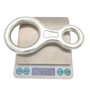 Arrampicata all'aperto figura in alluminio anello a forma di 8 35 kn arrampicata salvataggio a mano 8 discensore stop rope discensore arrampicata en acero - Product Image 3